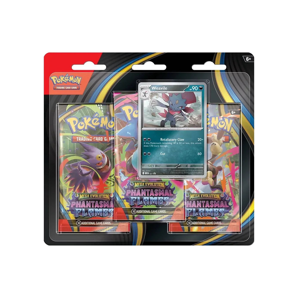 Pokémon Tripack ME02: Phantasmal Flames – English